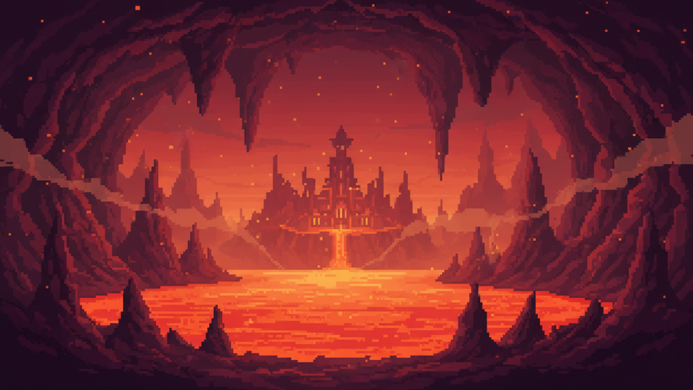 Mystical castle background