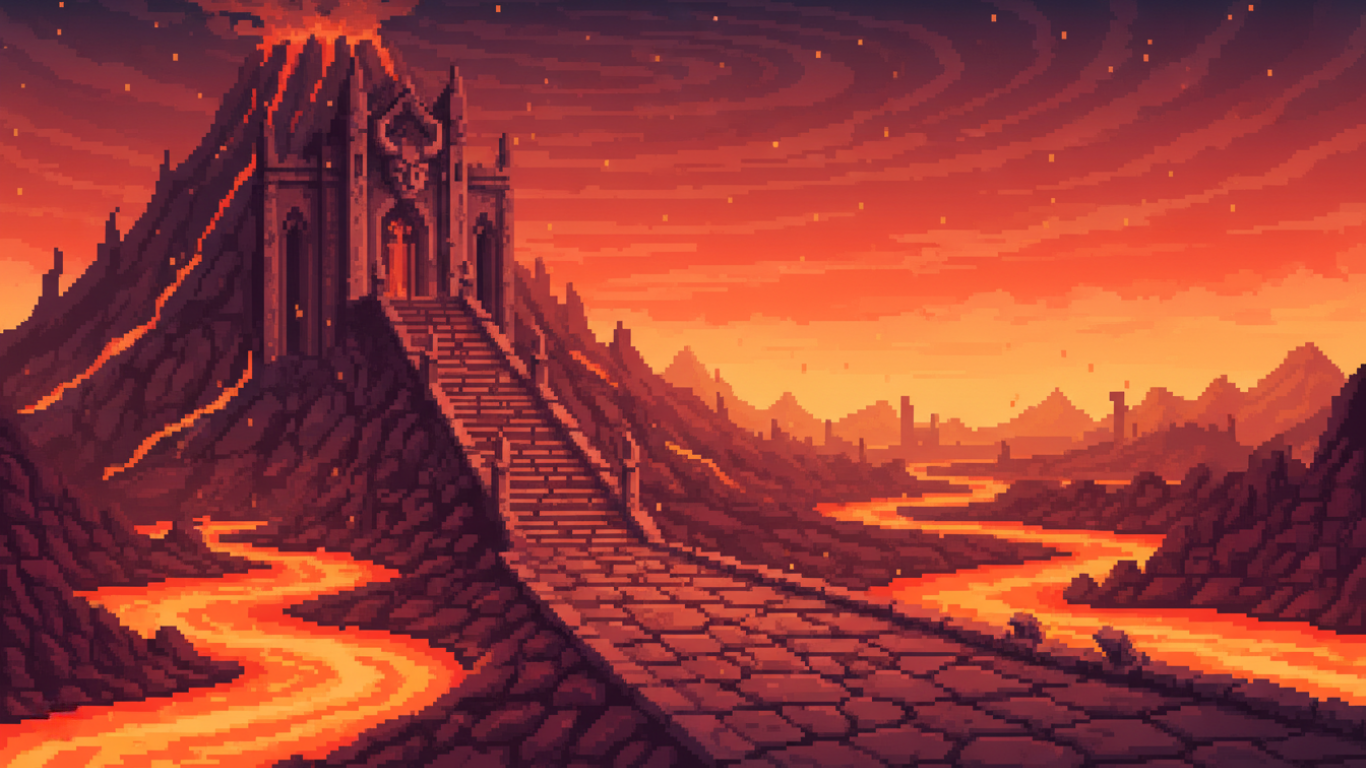 Temple stairway background